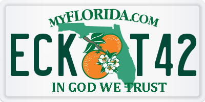 FL license plate ECKT42