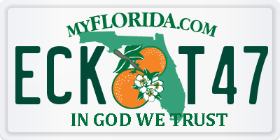 FL license plate ECKT47