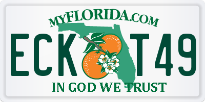 FL license plate ECKT49