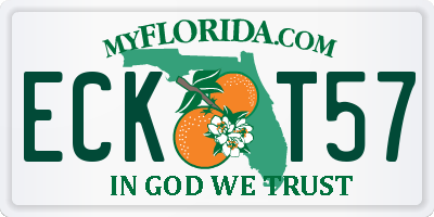 FL license plate ECKT57
