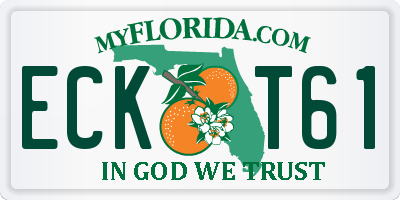 FL license plate ECKT61