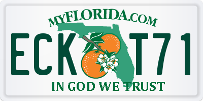 FL license plate ECKT71