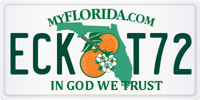 FL license plate ECKT72