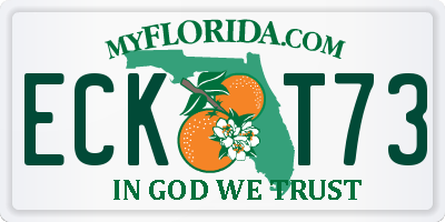 FL license plate ECKT73