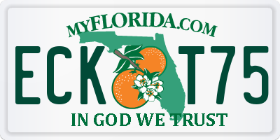 FL license plate ECKT75