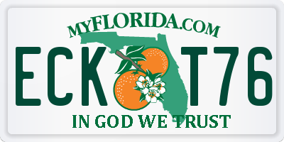 FL license plate ECKT76