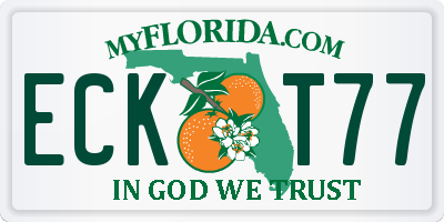 FL license plate ECKT77