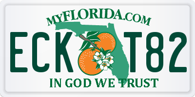 FL license plate ECKT82