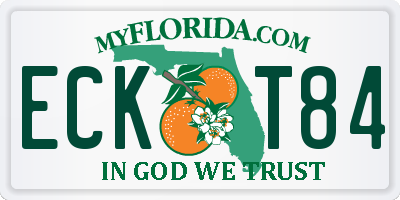 FL license plate ECKT84