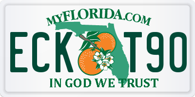 FL license plate ECKT90
