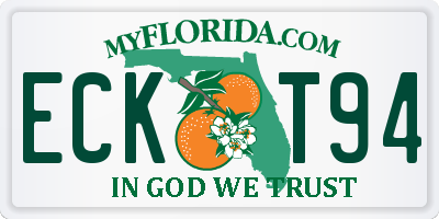 FL license plate ECKT94
