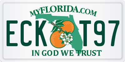 FL license plate ECKT97