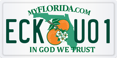 FL license plate ECKU01