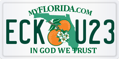 FL license plate ECKU23