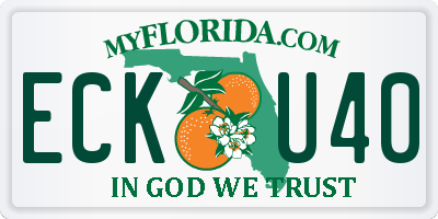 FL license plate ECKU40