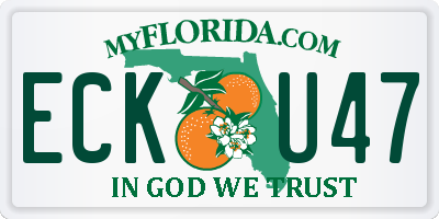 FL license plate ECKU47
