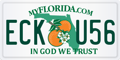 FL license plate ECKU56