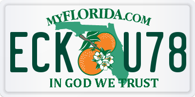 FL license plate ECKU78