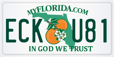 FL license plate ECKU81