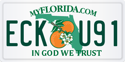FL license plate ECKU91