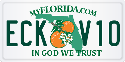 FL license plate ECKV10