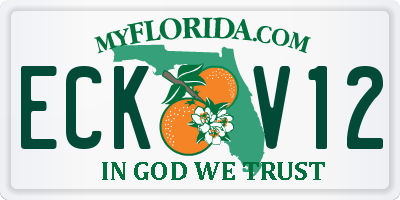 FL license plate ECKV12