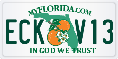 FL license plate ECKV13