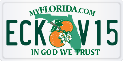 FL license plate ECKV15