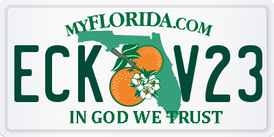 FL license plate ECKV23