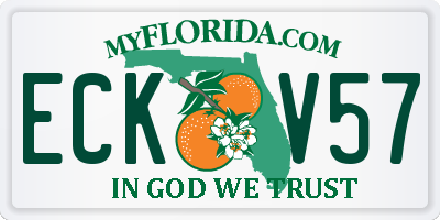 FL license plate ECKV57