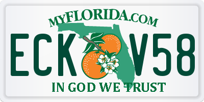 FL license plate ECKV58