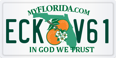 FL license plate ECKV61