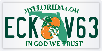 FL license plate ECKV63