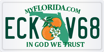 FL license plate ECKV68