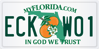 FL license plate ECKW01