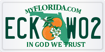 FL license plate ECKW02