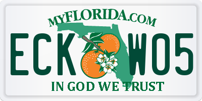 FL license plate ECKW05