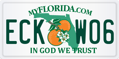 FL license plate ECKW06