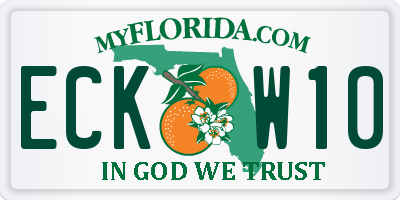FL license plate ECKW10