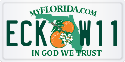 FL license plate ECKW11