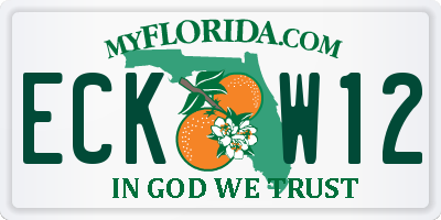 FL license plate ECKW12