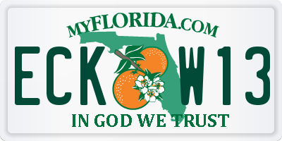 FL license plate ECKW13