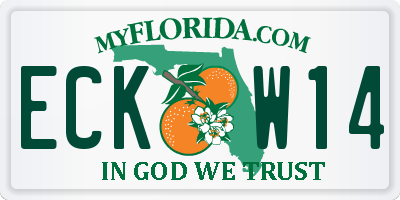 FL license plate ECKW14