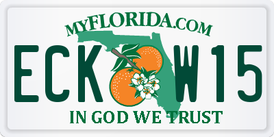 FL license plate ECKW15