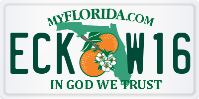 FL license plate ECKW16