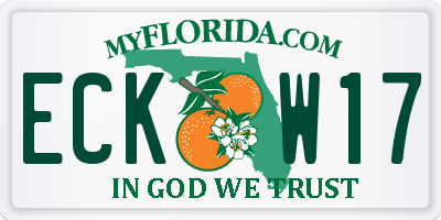 FL license plate ECKW17