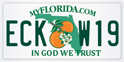 FL license plate ECKW19
