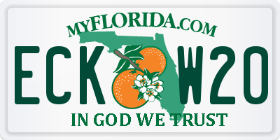 FL license plate ECKW20