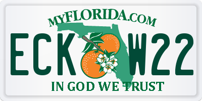FL license plate ECKW22