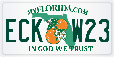 FL license plate ECKW23
